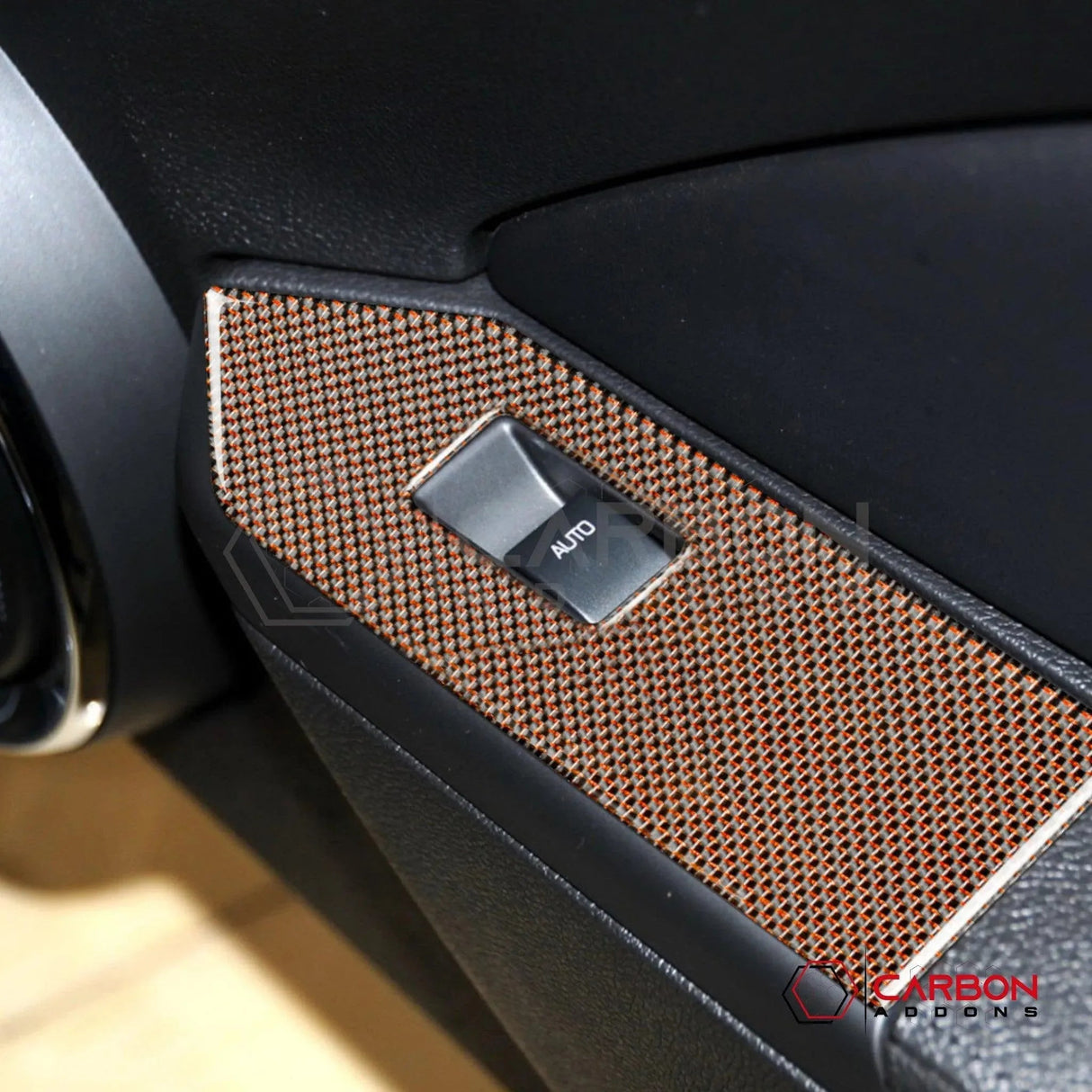 Mustang 2010-2014 Reflective Carbon Fiber Window Switch Trim Overlay