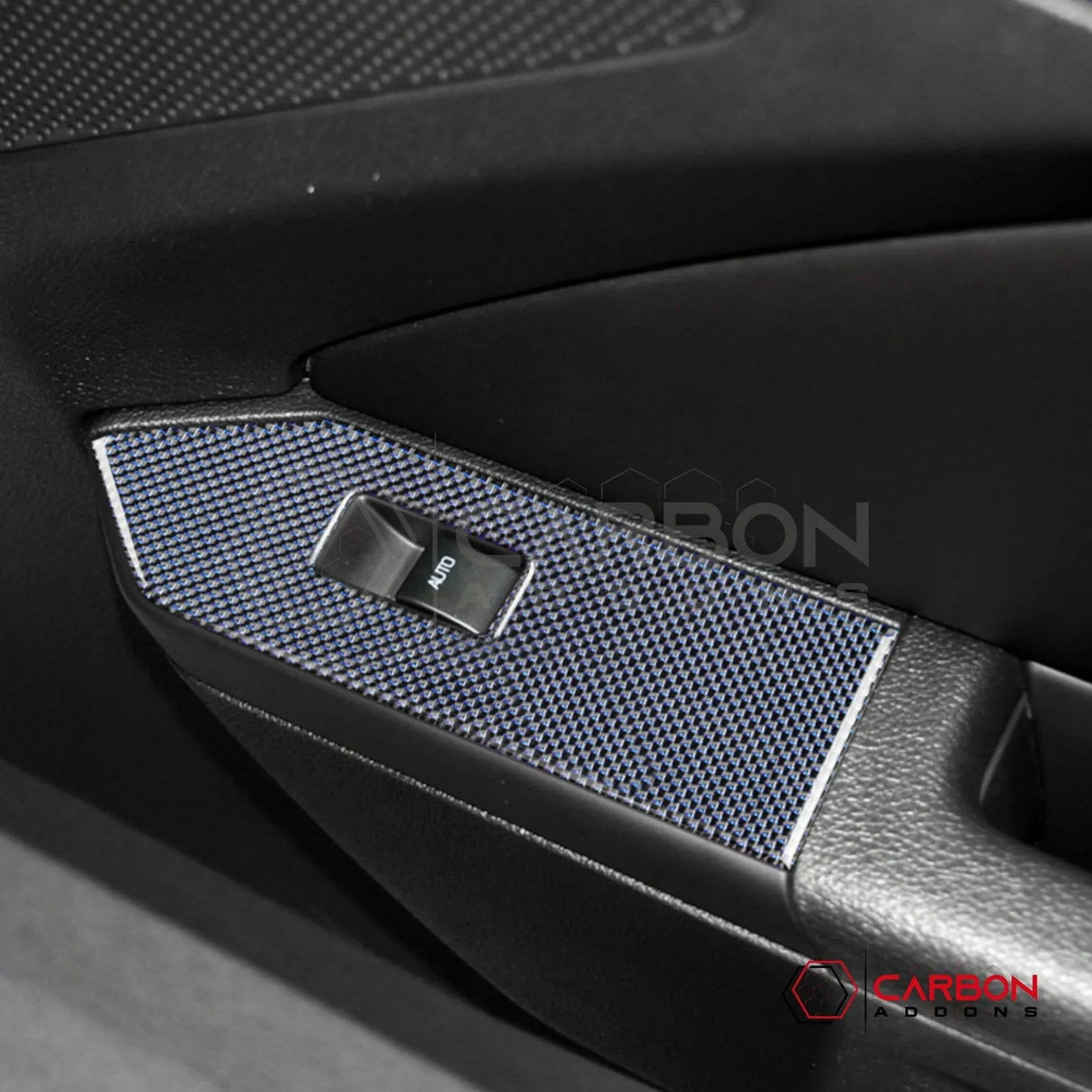 Mustang 2010-2014 Reflective Carbon Fiber Window Switch Trim Overlay