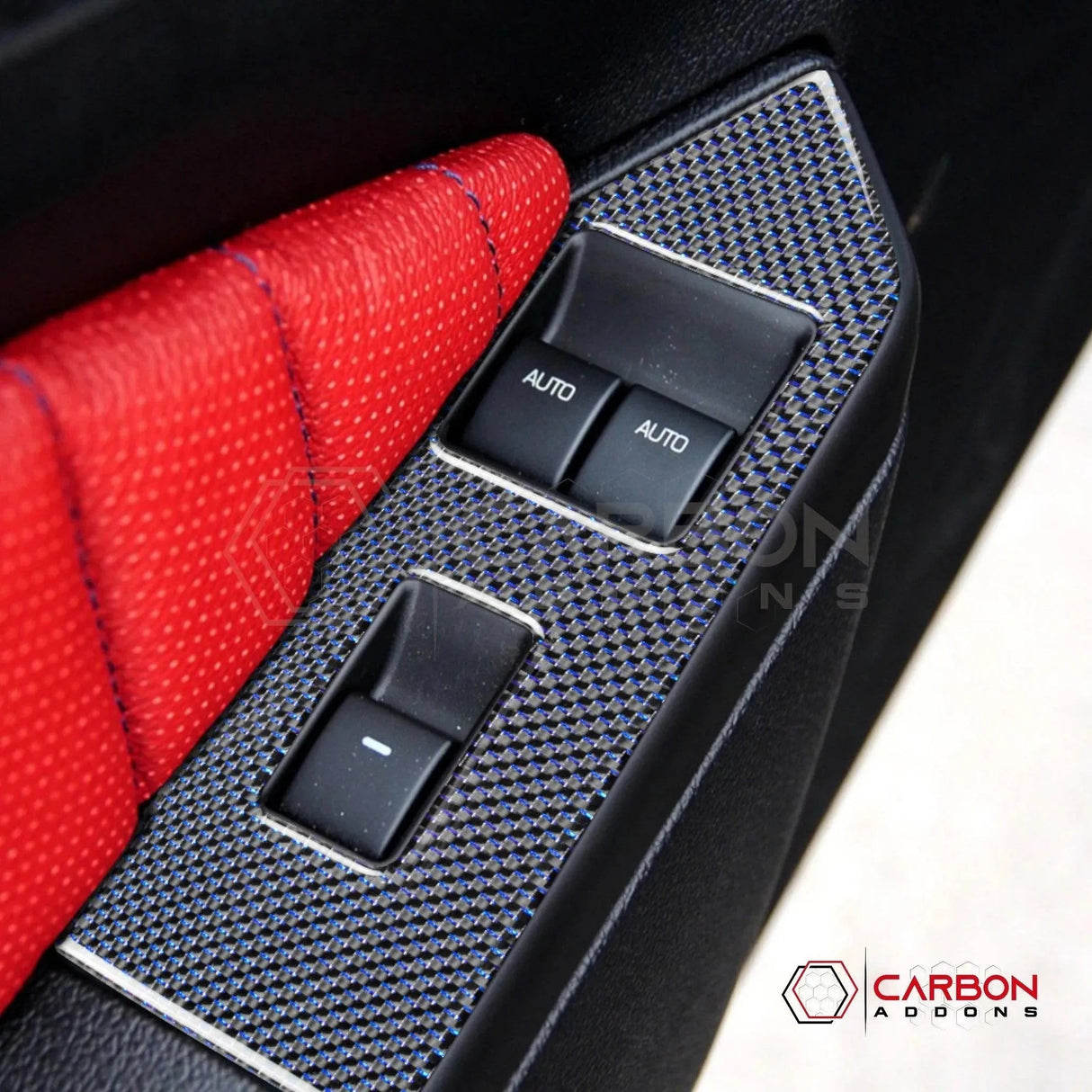 Mustang 2010-2014 Reflective Carbon Fiber Window Switch Trim Overlay