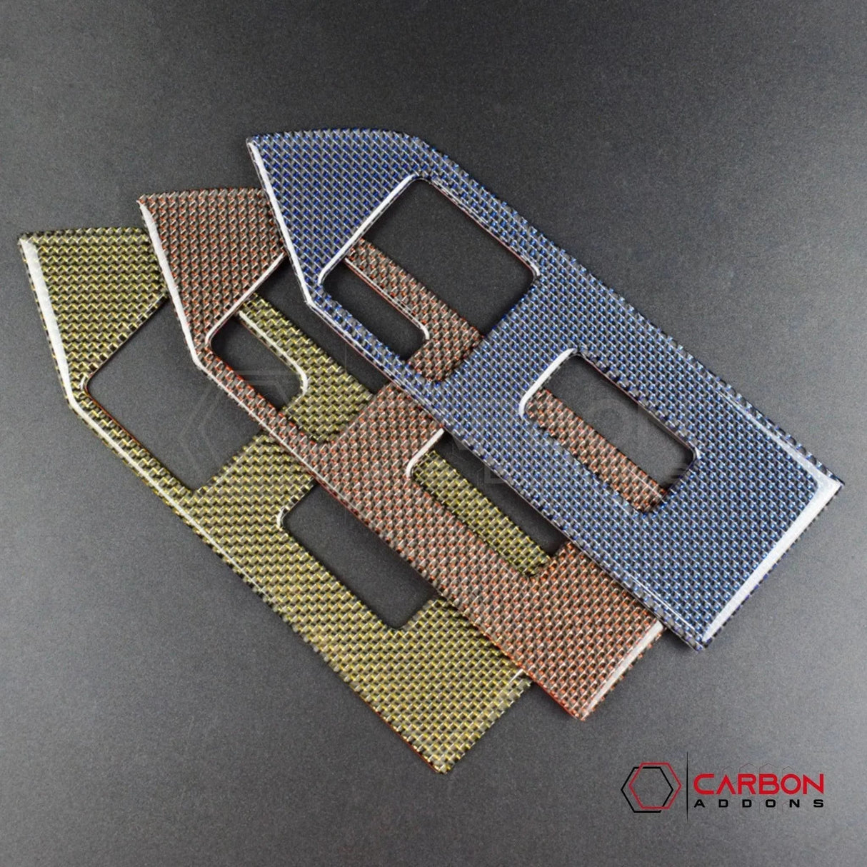 Mustang 2010-2014 Reflective Carbon Fiber Window Switch Trim Overlay
