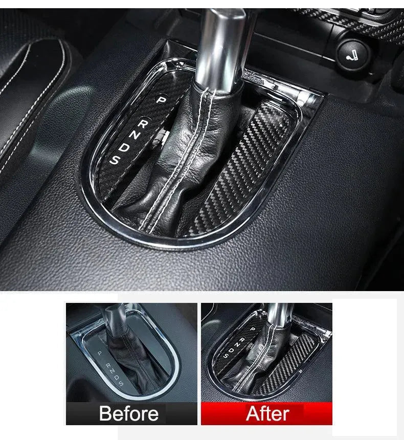Mustang 2015-2023 Carbon Fiber Automatic Gear Shift Bezel Cover