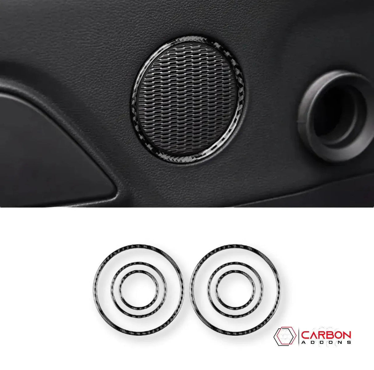 Mustang 2015-2023 Carbon Fiber Speaker Outer Trim Overlay