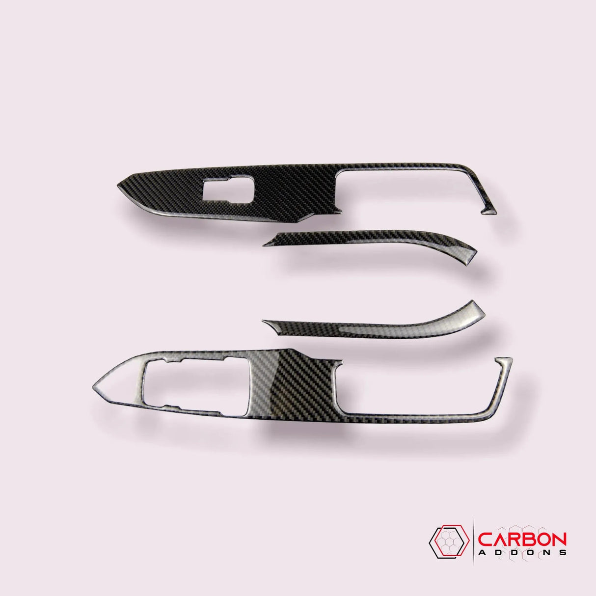 Mustang 2015-2023 Carbon Fiber Window Control Panel Trim Overlay