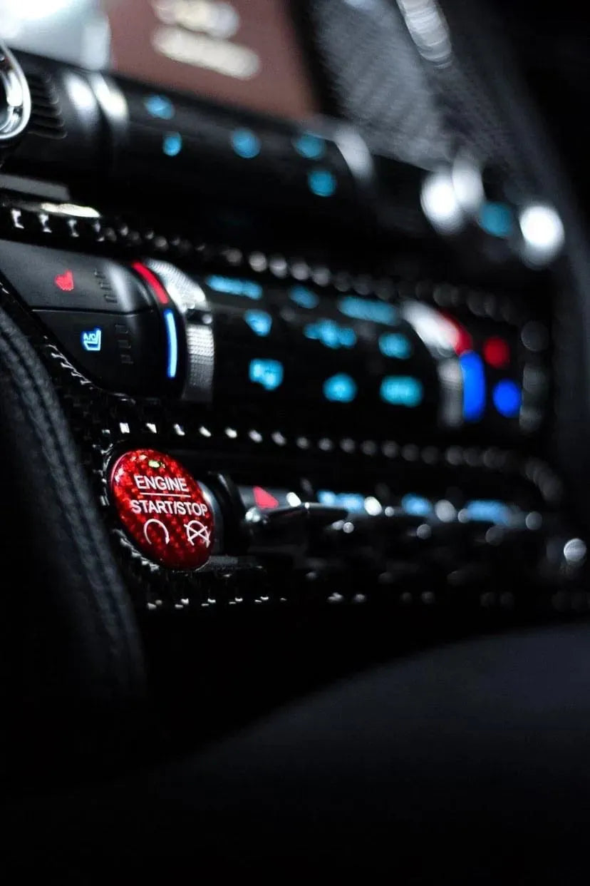 Mustang 2015-2023 Engine Start Stop Button Carbon Fiber Cover