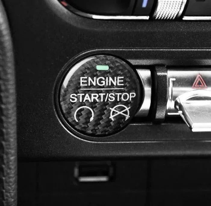 Mustang 2015-2023 Engine Start Stop Button Carbon Fiber Cover