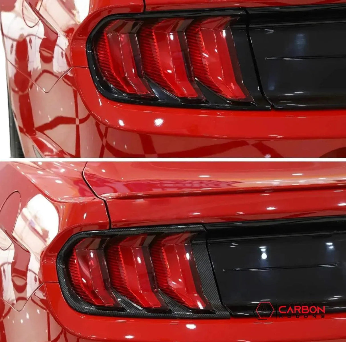 Mustang 2015-2023 Exterior Carbon Fiber Taillight Trim Covers
