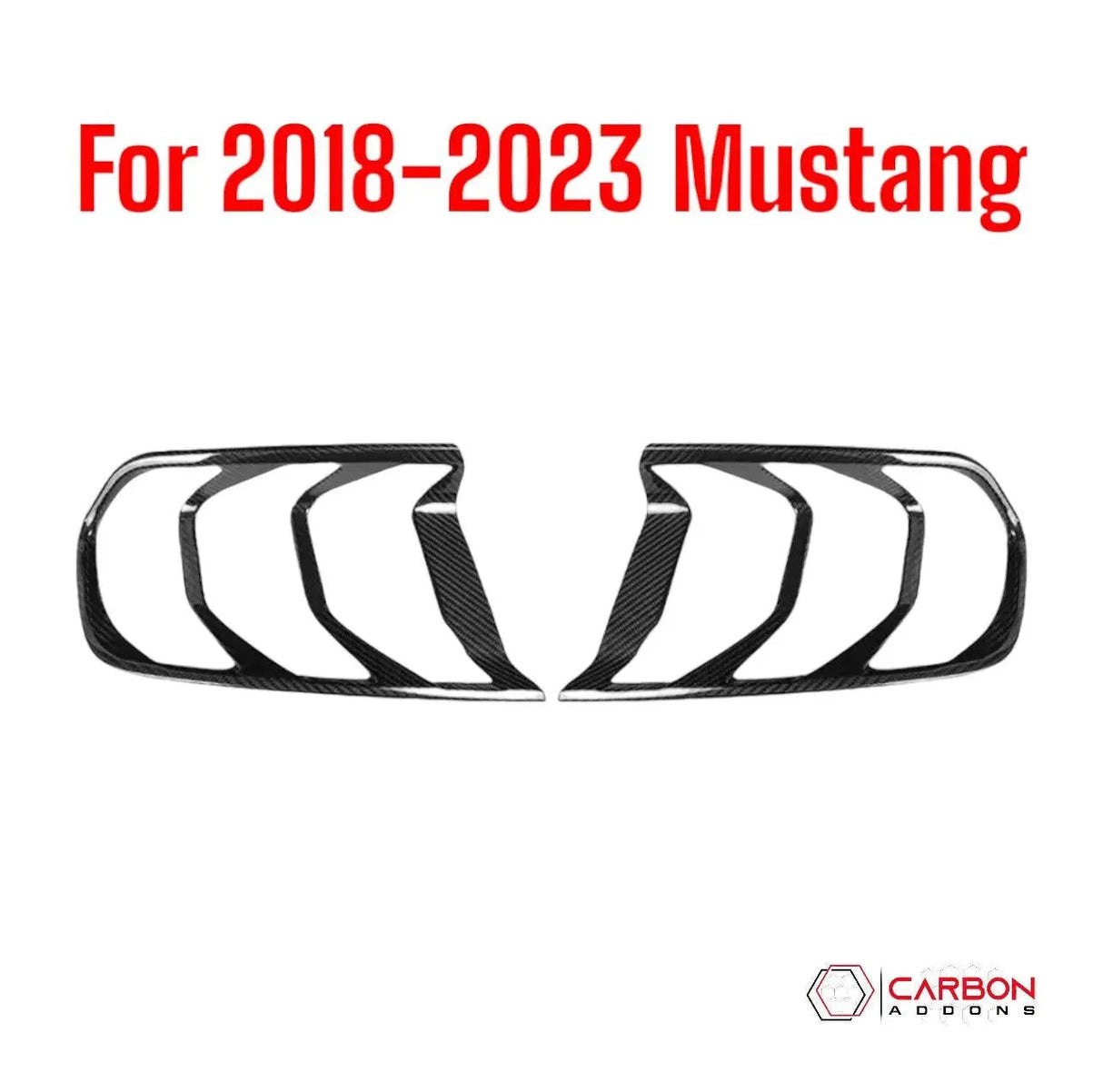 Mustang 2015-2023 Exterior Carbon Fiber Taillight Trim Covers
