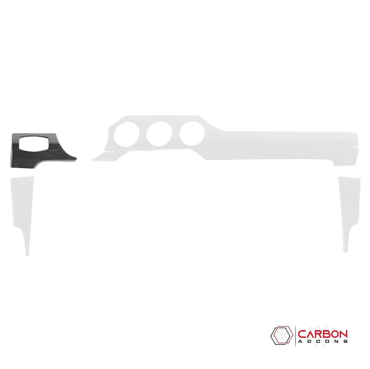 Mustang 2015-2023 Hard Carbon Fiber Driver Side Dashboard Trim Covers