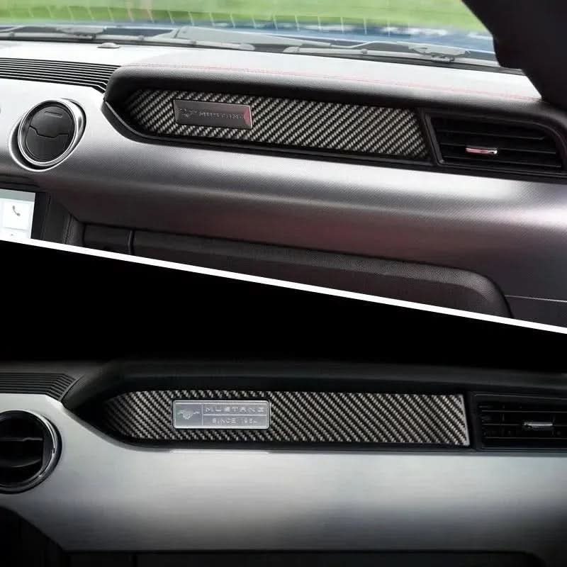 Mustang 2015-2023 Real Carbon Dashboard Emblem Trim Overlay