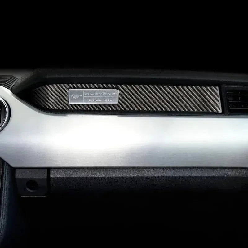Real Carbon Dashboard Emblem Trim Overlay for Mustang 2015-2023
