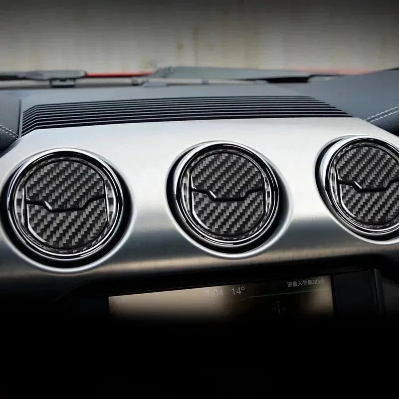 Mustang 2015-2023 Real Carbon Fiber AC Air Vent Overlay