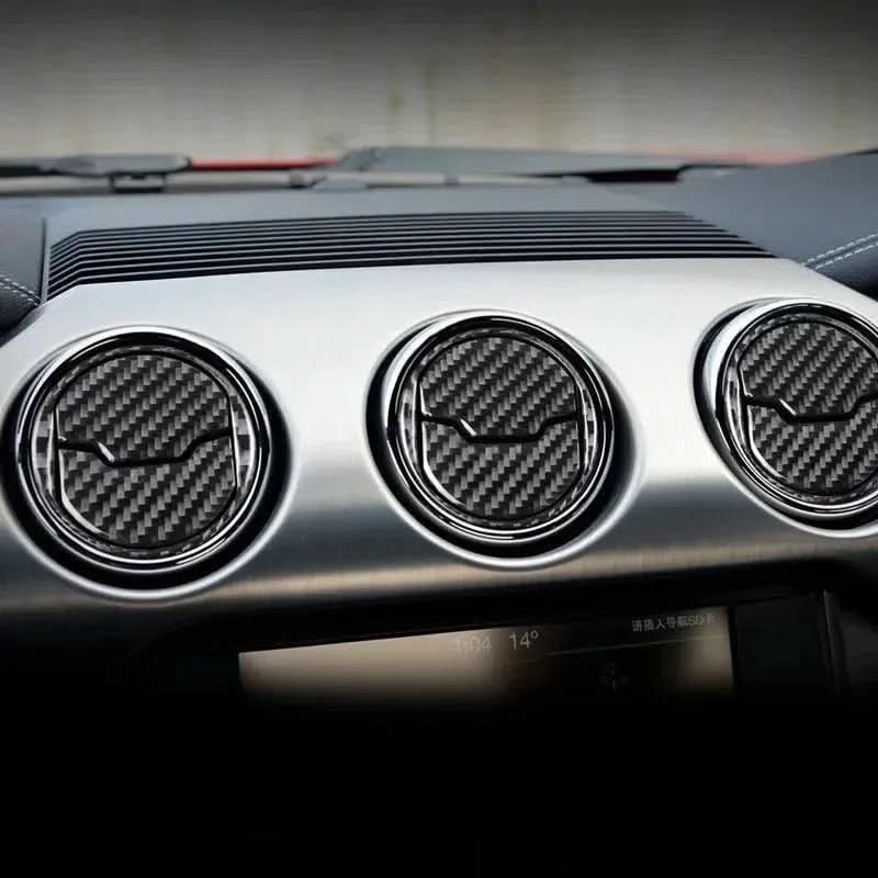 Mustang 2015-2023 Real Carbon Fiber AC Air Vent Overlay
