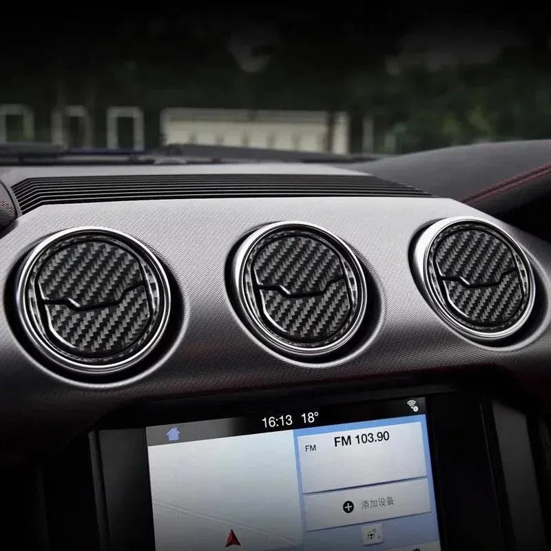 Mustang 2015-2023 Real Carbon Fiber AC Air Vent Overlay