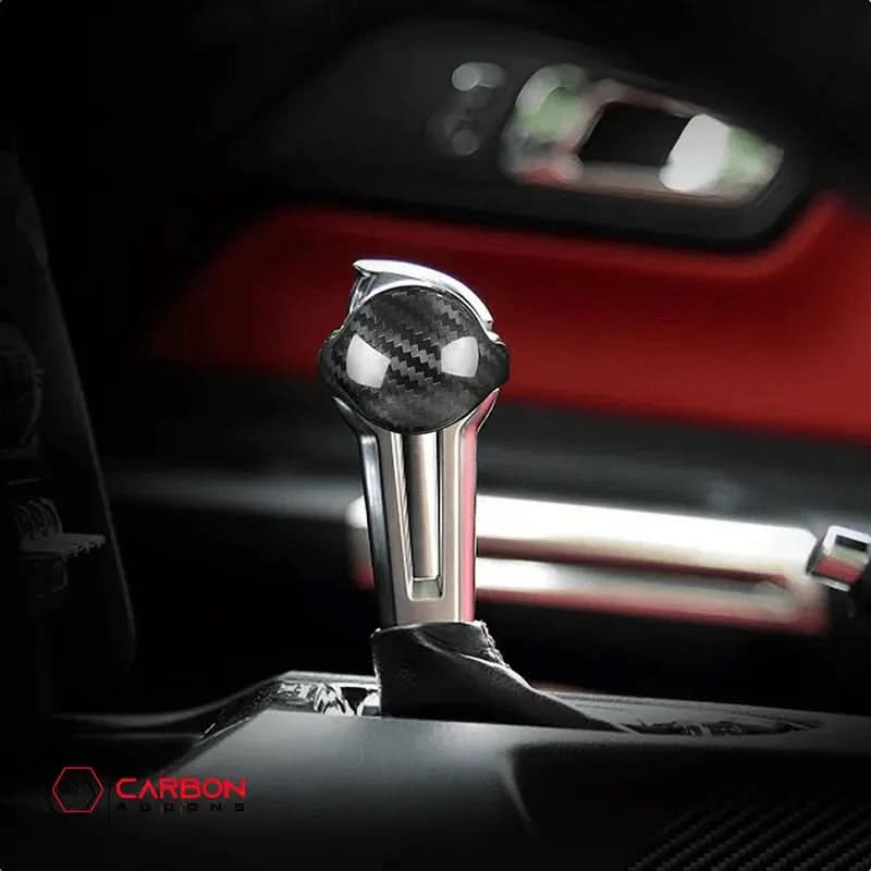 Mustang 2015-2025 Real Carbon Fiber Automatic Shift Knob Cover