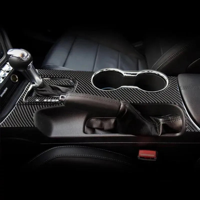Mustang 2015-2023 Real Carbon Fiber Center Console & Gear Shift Bezel Trim Overlay