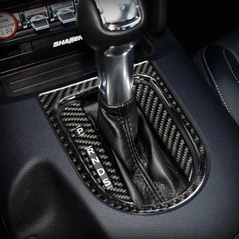 Mustang 2015-2023 Real Carbon Fiber Center Console & Gear Shift Bezel Trim Overlay