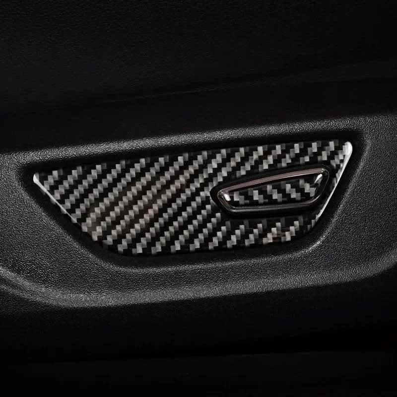 Mustang 2015-2023 Real Carbon Fiber Seat Adjuster Button Trim Overlay