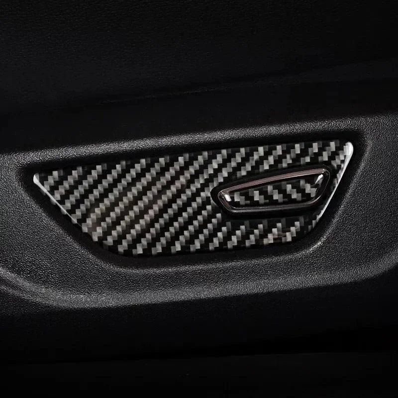 Real Carbon Fiber Seat Adjuster Button Trim Overlay for Mustang 2015-2023