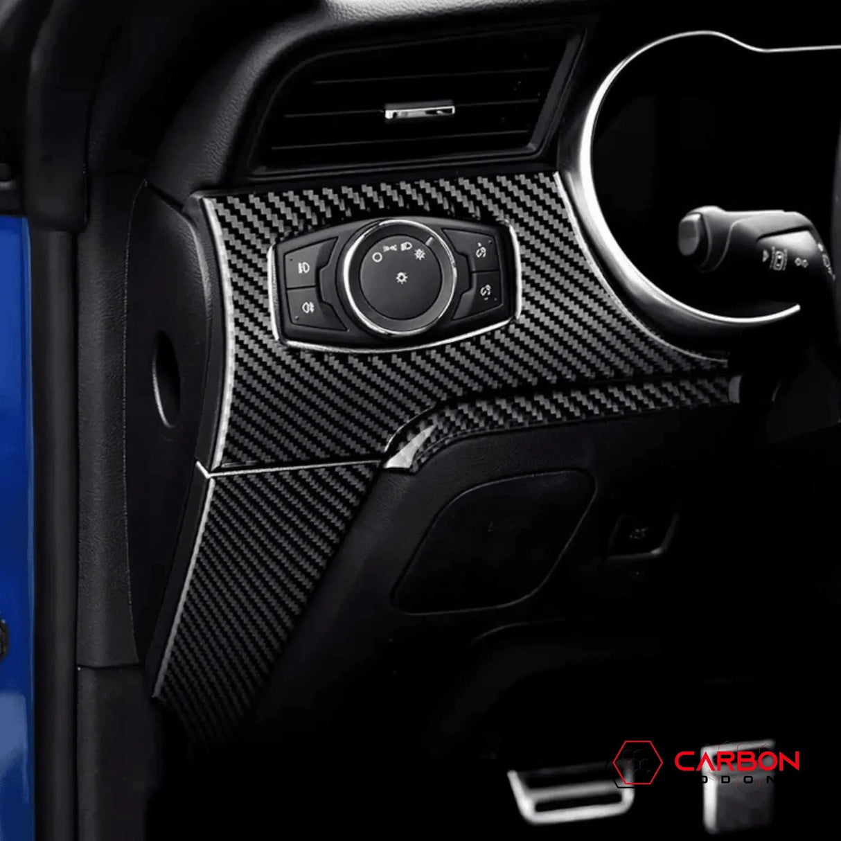 Mustang 2015-2023 Real Carbon Fiber Whole Front Dash Overlay