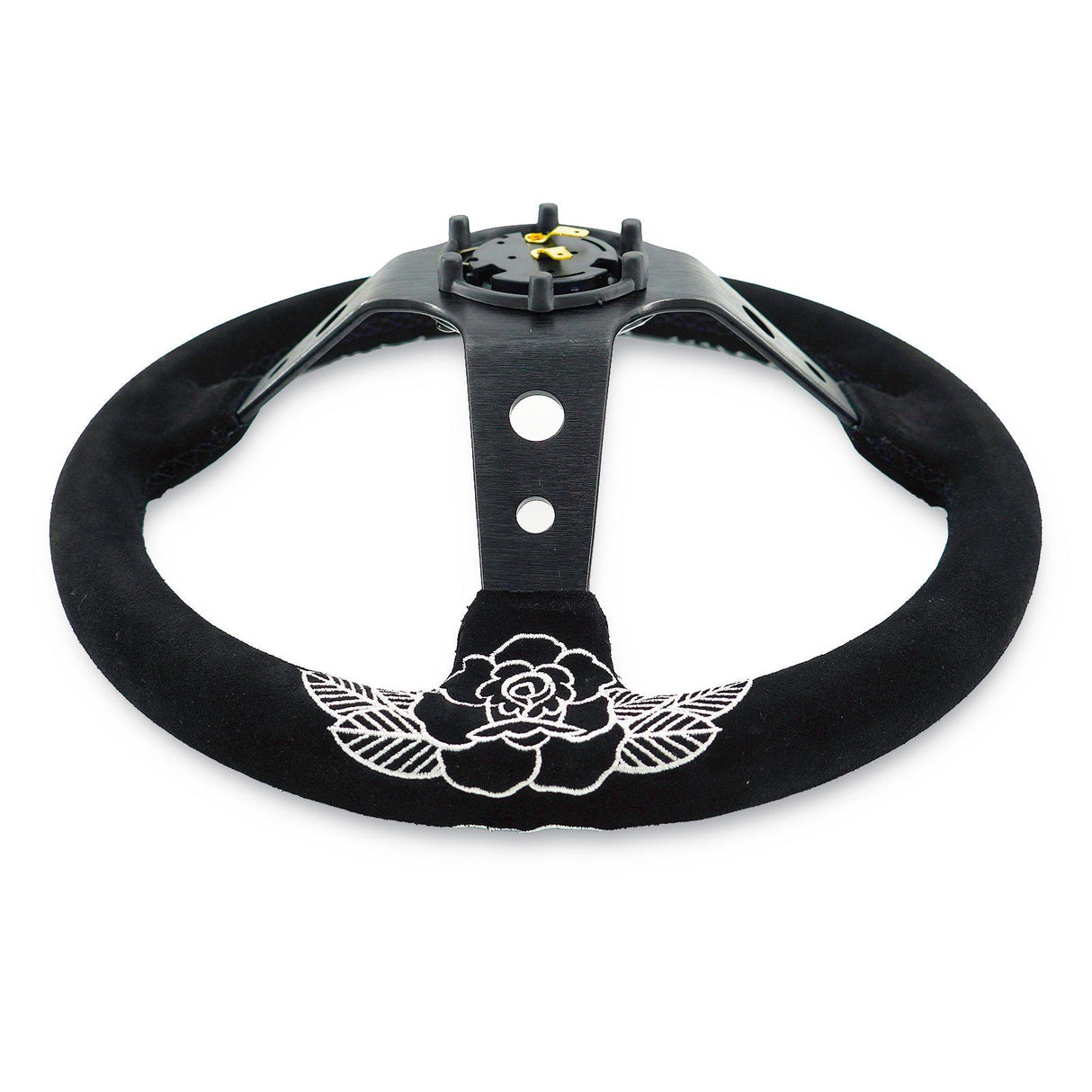 BW Rose Steering Wheel + Hub Adapter Kit For 96-06 Civic Prelude, S2000, Accord, RSX