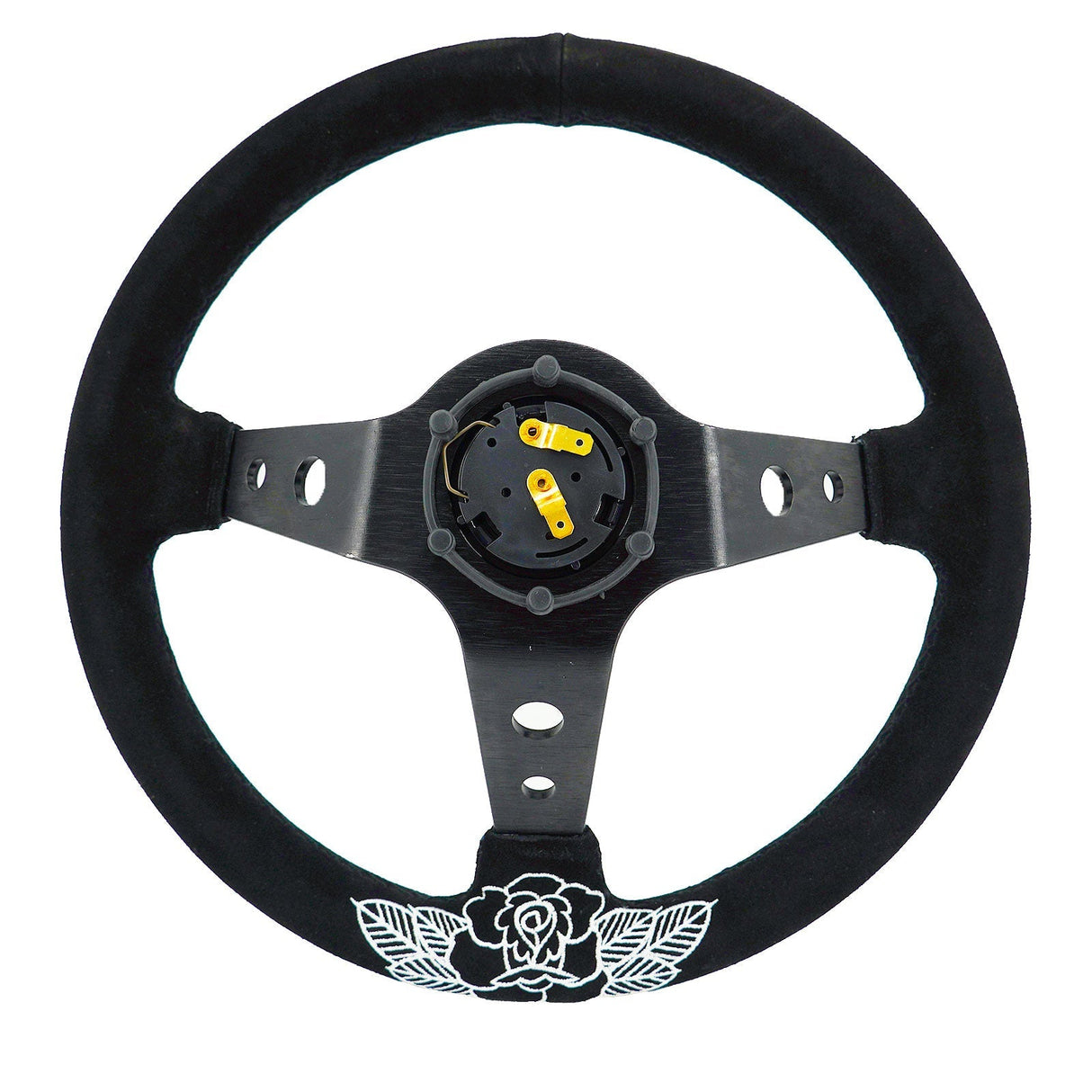 BW Rose Steering Wheel + Hub Adapter Kit For 96-06 Civic Prelude, S2000, Accord, RSX