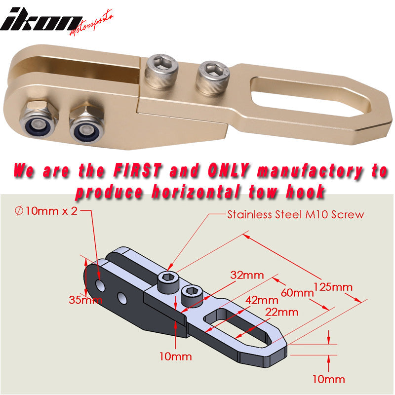 JDM Anodized CNC Billet GOLD Rear Bumper Racing Tow Hook For HONDA