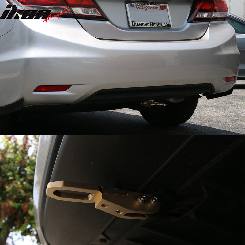 JDM Anodized CNC Billet GOLD Rear Bumper Racing Tow Hook For HONDA
