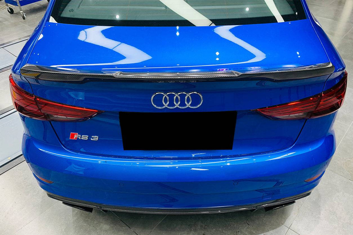 2013-2020 Audi S3 A3 RS3 8V Sedan RW Style Carbon Fiber Trunk Spoiler
