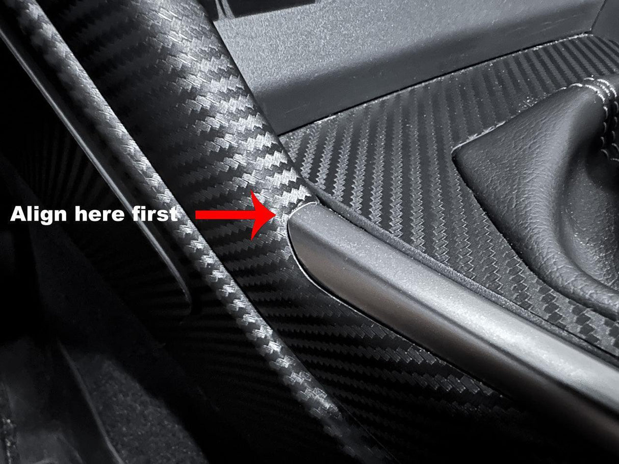 Outer Shifter Trim 3D Carbon Overlay - 2022+ BRZ / GR86