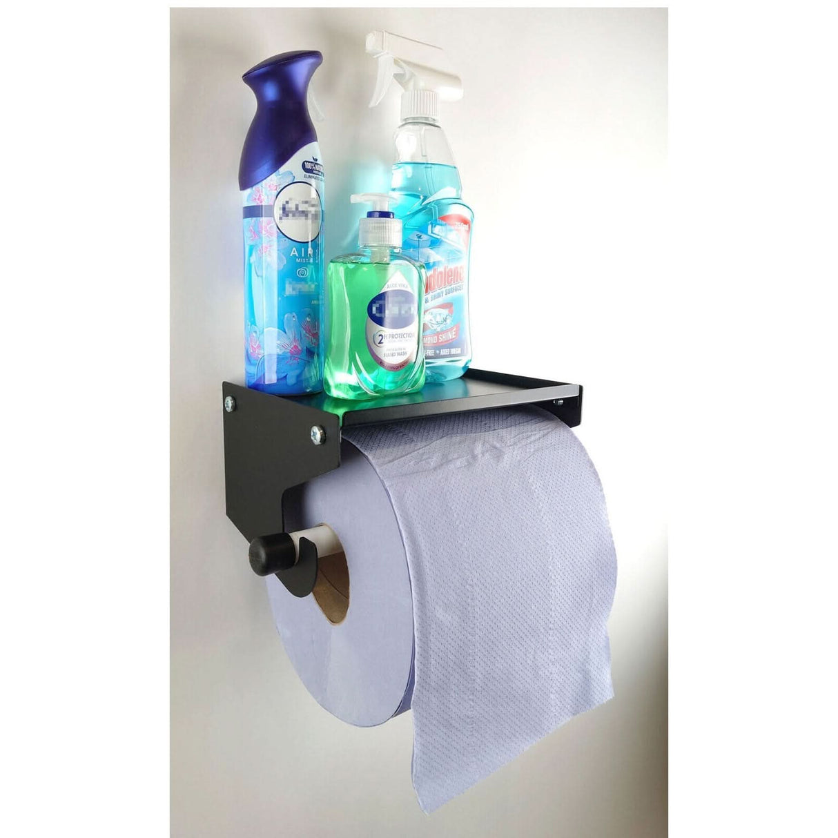 Van Mountable Blue Roll Paper Towel Holder Dispenser Stop Brake Office Cleaning
