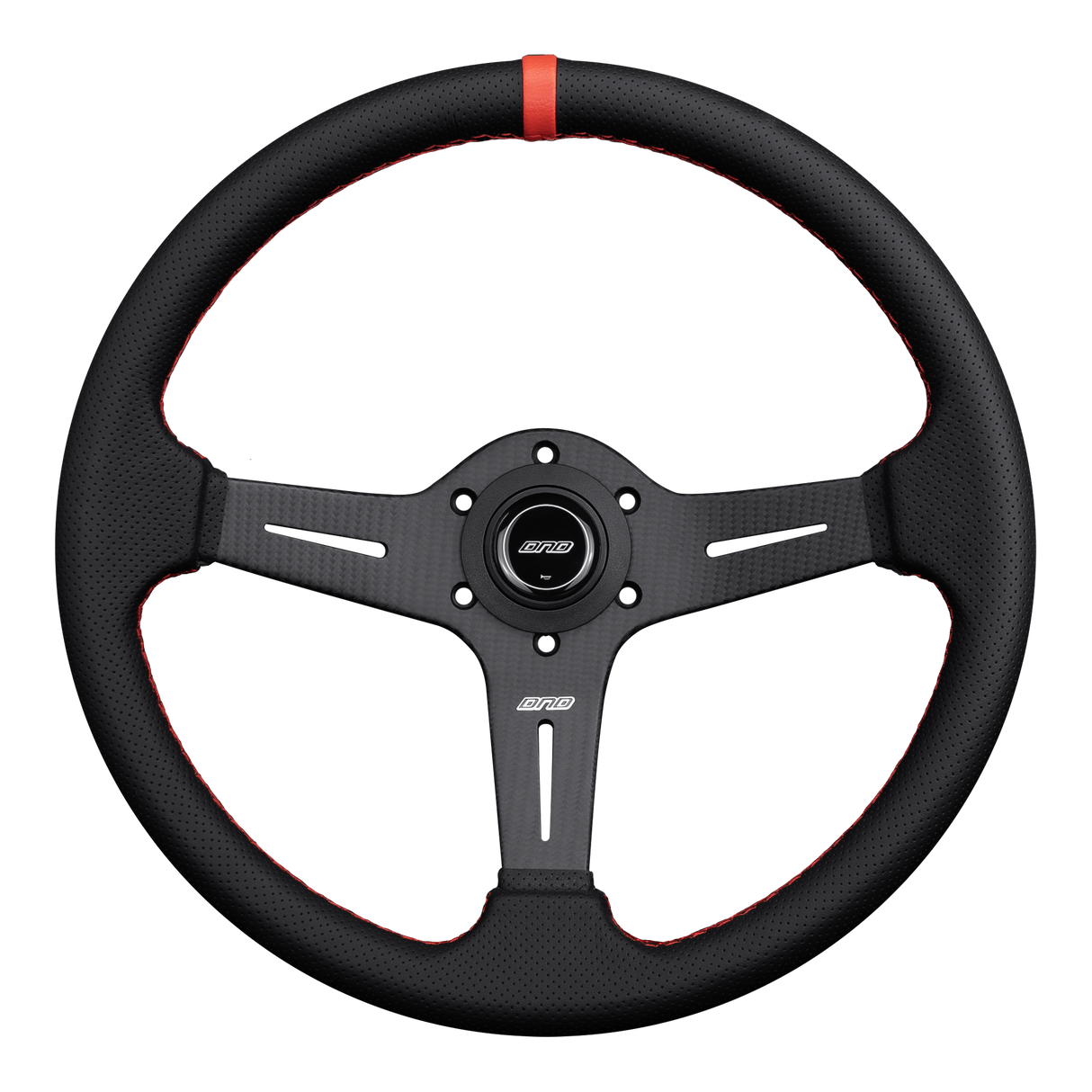 Carbon Fiber Perforated Leather Race Wheel