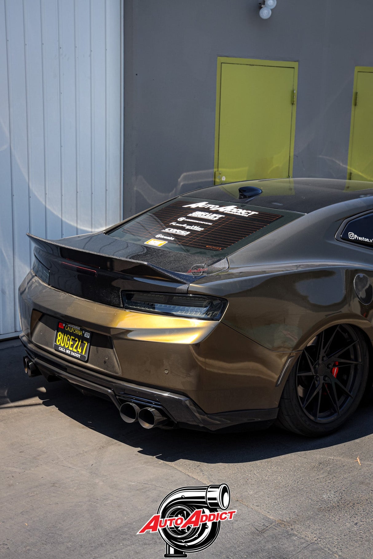 2016 - 2024 Camaro Carbon Fiber Trunk Double Sided Decklid With Integrated Spoiler