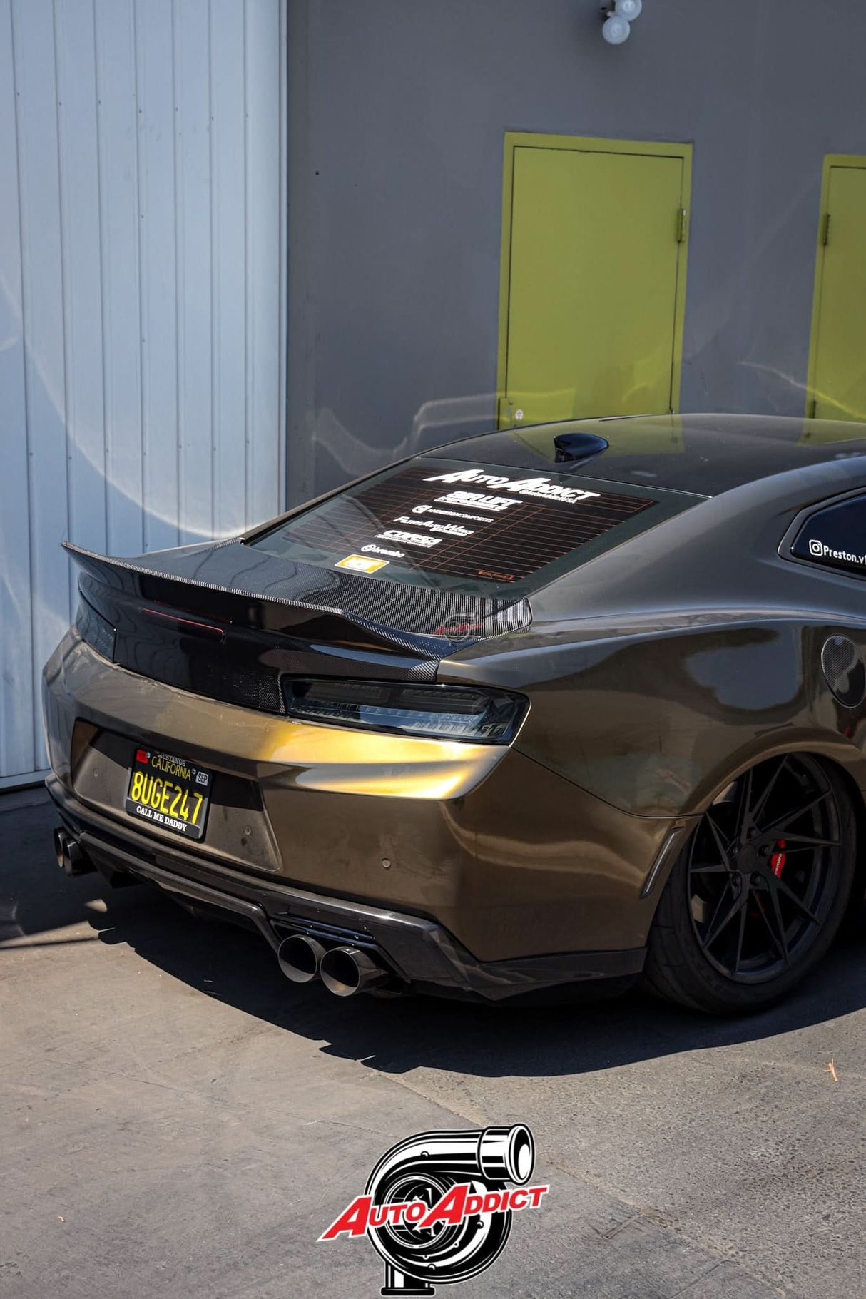 2016 - 2024 Camaro Carbon Fiber Trunk Double Sided Decklid With Integrated Spoiler