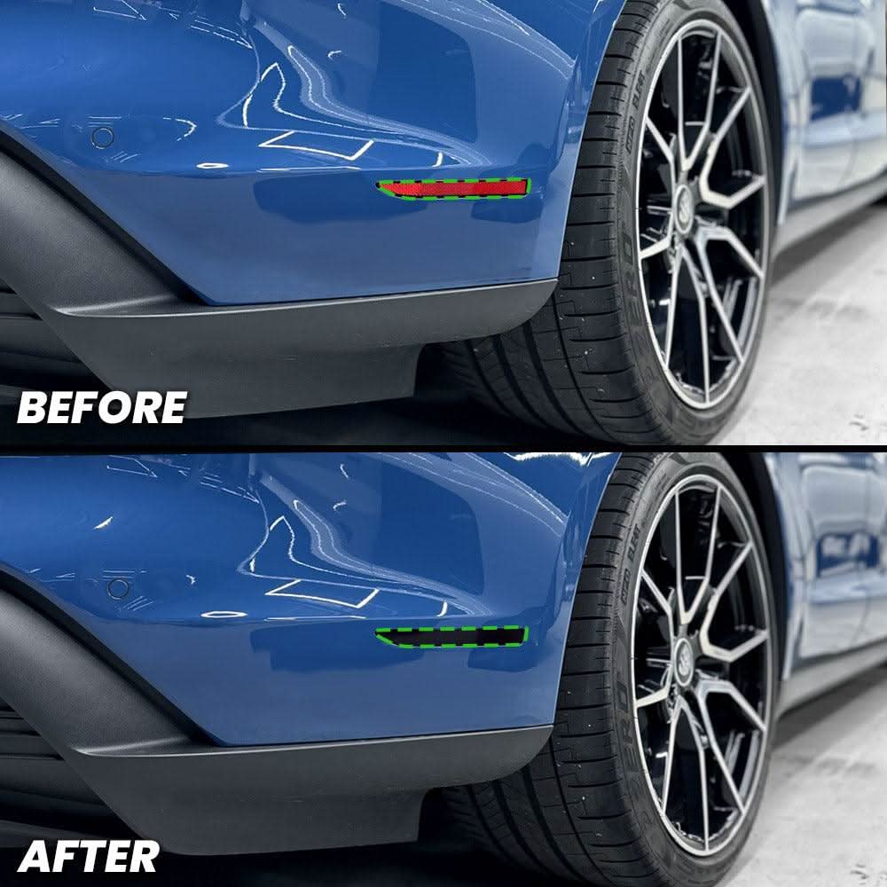 2019-2024 Porsche Taycan Rear Bumper SIDE Reflector Pre-cut Overlay