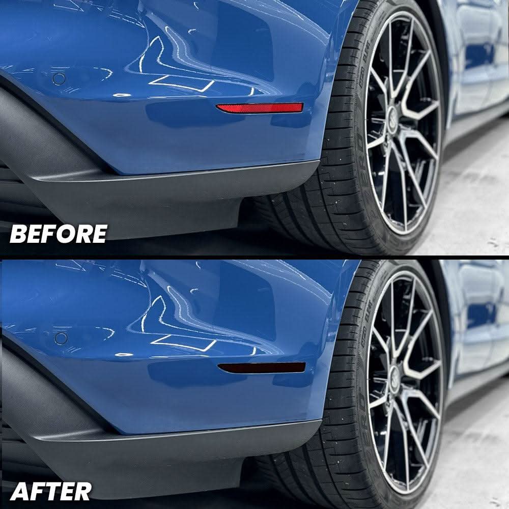 2019-2024 Porsche Taycan Rear Bumper SIDE Reflector Pre-cut Overlay