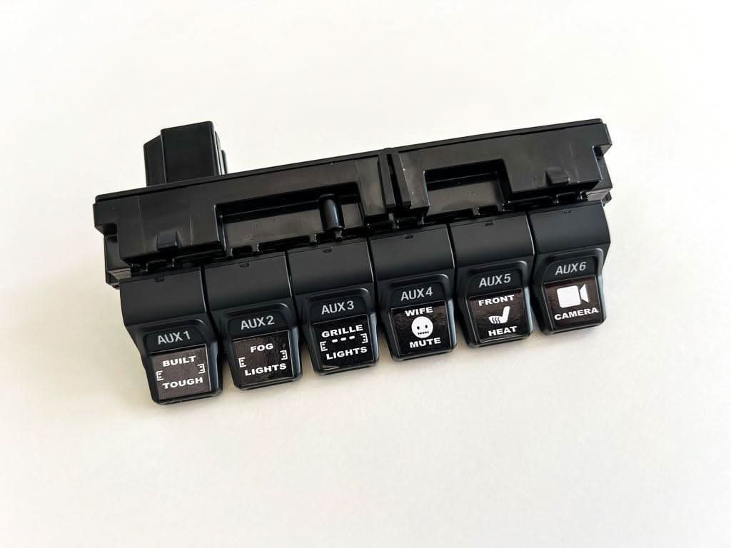 Printed Series Auxiliary Switch Labels (Upfitter) - 2017-2020 F-150 Raptor, 2017-2022 F-250 / F-350 Super Duty / 2024+ Grenadier