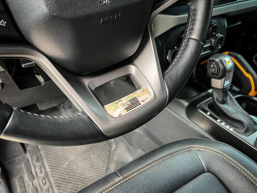 Printed Series Lower Steering Wheel Spoke Overlay - 2021+ Bronco