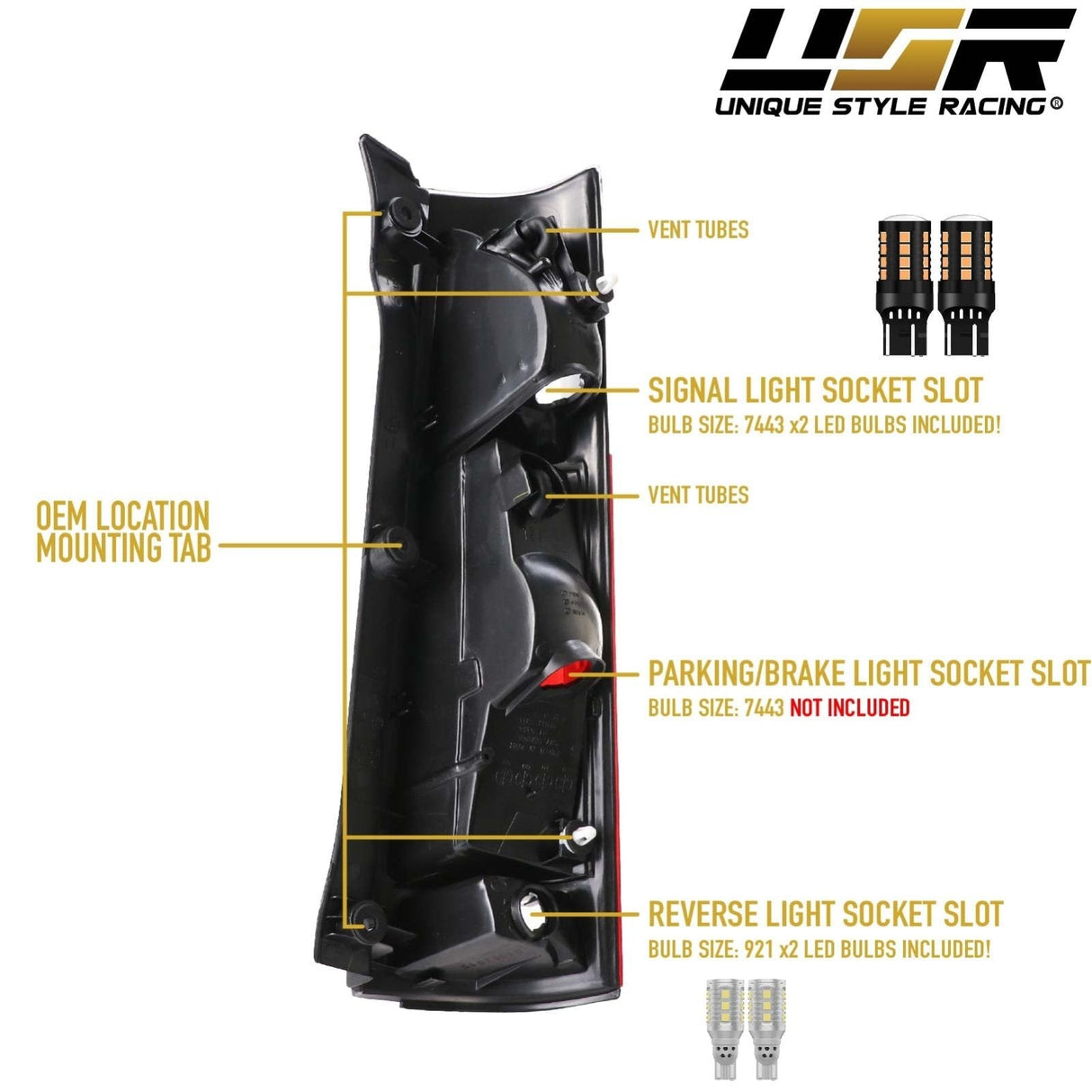 1997-2001 Honda CRV Red/Smoke Tail Light