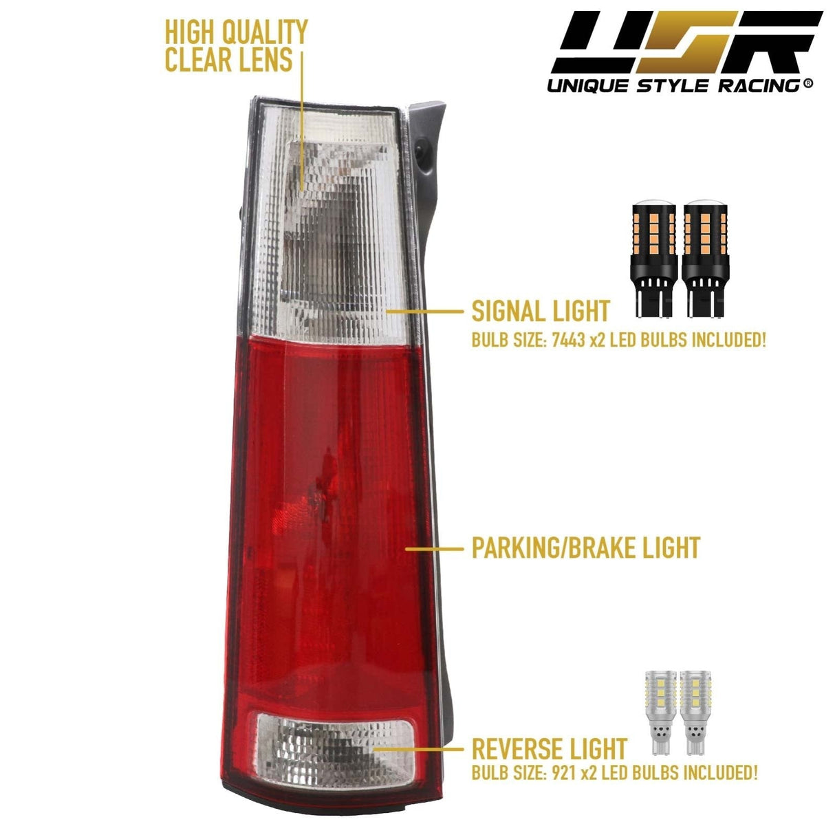 1997-2001 Honda CRV Red/Smoke Tail Light