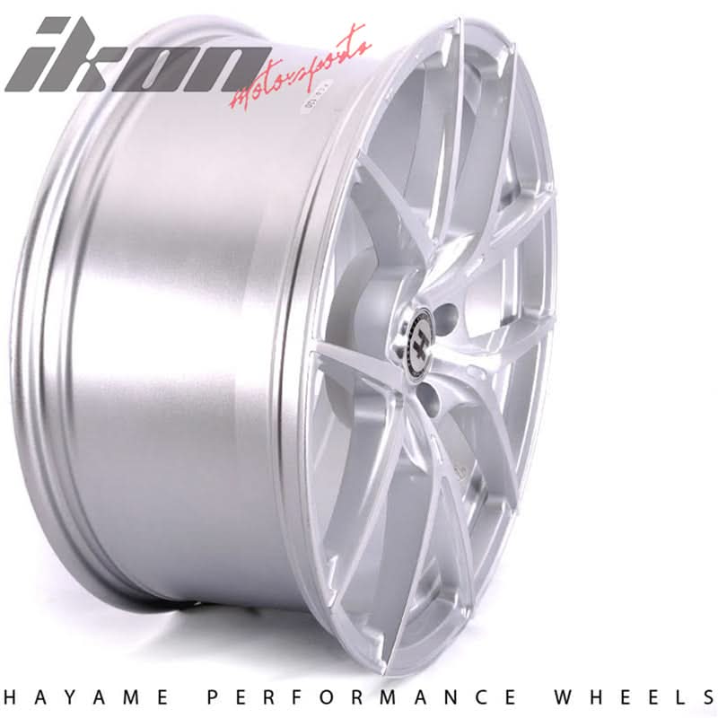 19x8.5inHayame Wheel Machine Face Silver Lip 5x120 8.5 Squared x4