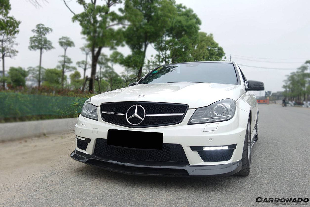 2012-2014 Mercedes Benz W204 C63 AMG RZ Style Carbon Fiber Front Lip
