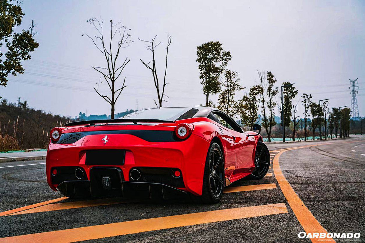 2010-2015 Ferrari Carbon Fiber Rear Bumper With Diffuser Carbonado (Speciale) Fits: 458 Italia and Spider, 458 Speciale