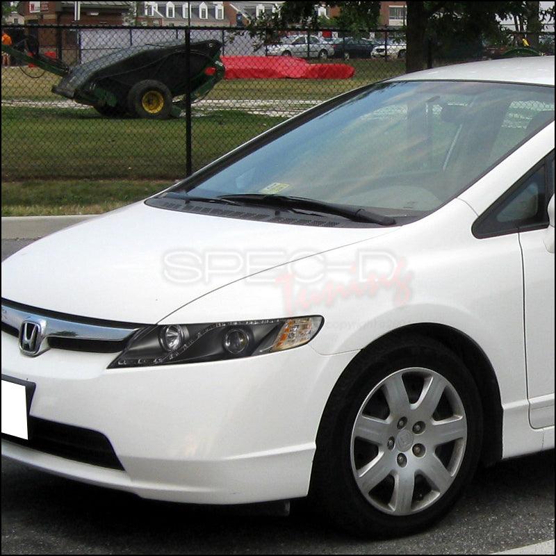 Spec-D Projector Headlights Honda Civic Sedan (06-11) R8 Style LED Black or Smoke