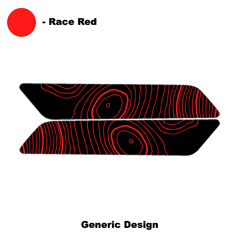 Topo Interior Rear Door Grab Handle Overlay Kit (Printed Series) - 2021+ Bronco 4 Door