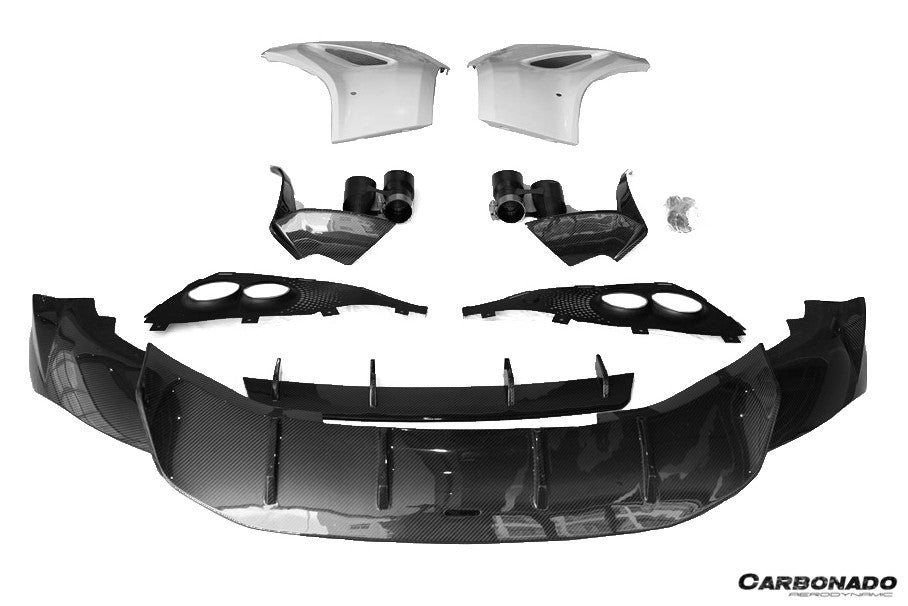 2021-2024 Aston Martin DBX 707 Style Dry Carbon Fiber Front Bumper With Lights