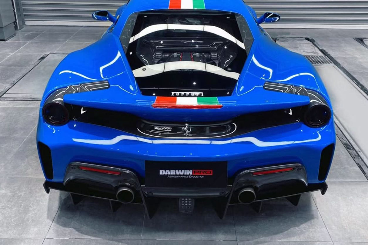2018-2020 Ferrari 488 Pista Rear Bumper With Carbon fiber Upper Shell