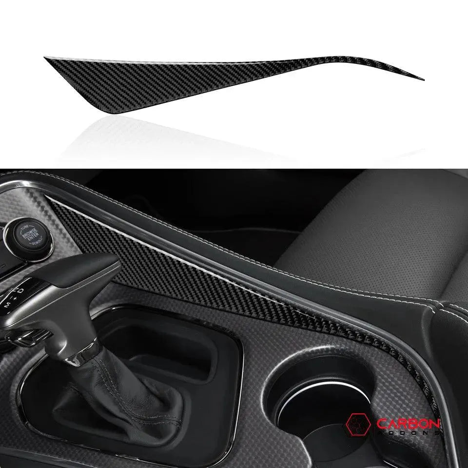 Real carbon fiber center console cover for 2015-2023 Dodge Challenger