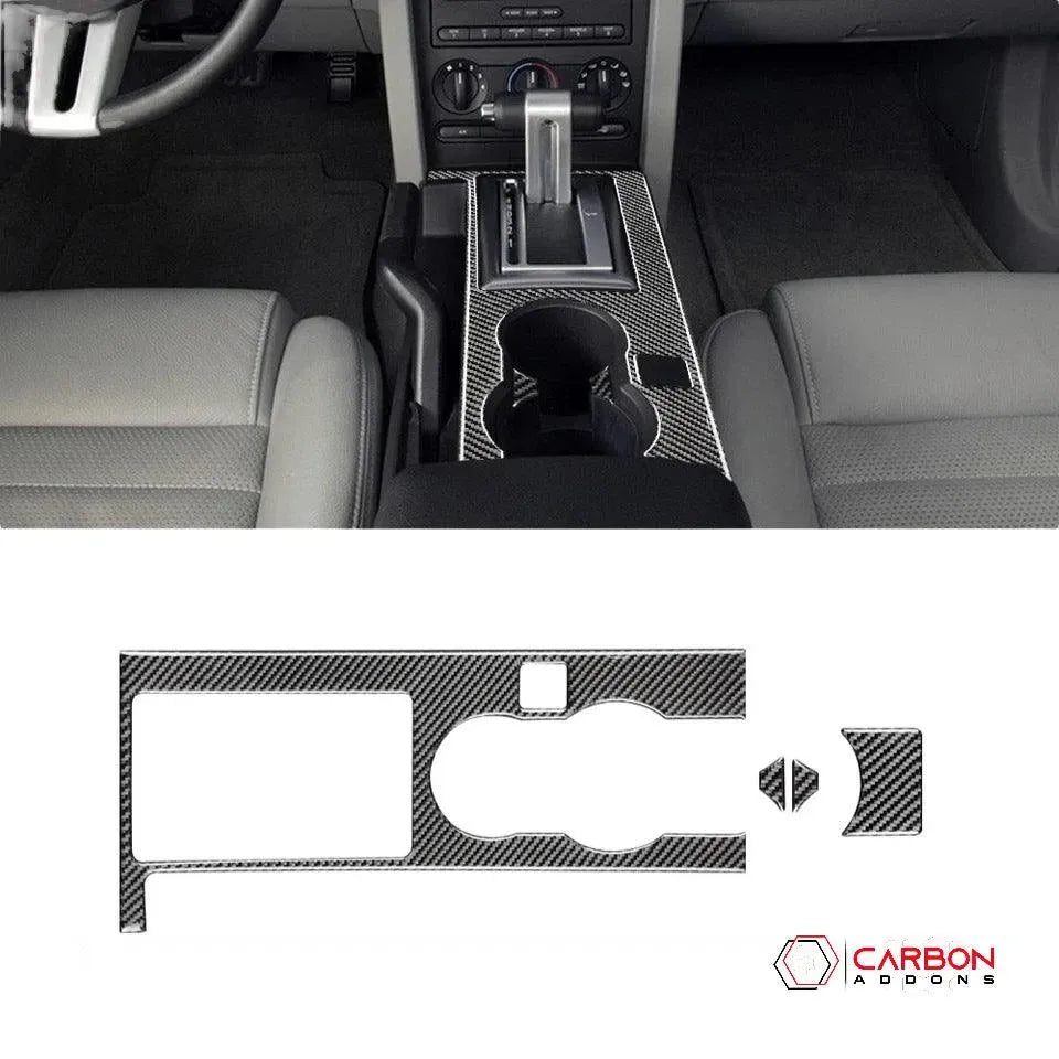 Real Carbon Fiber Center Console Overlay | Mustang 2005-2009