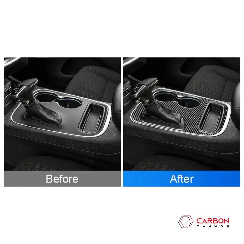 Real Carbon Fiber Center Console Panel Overlay for 2011-2020 Dodge Durango
