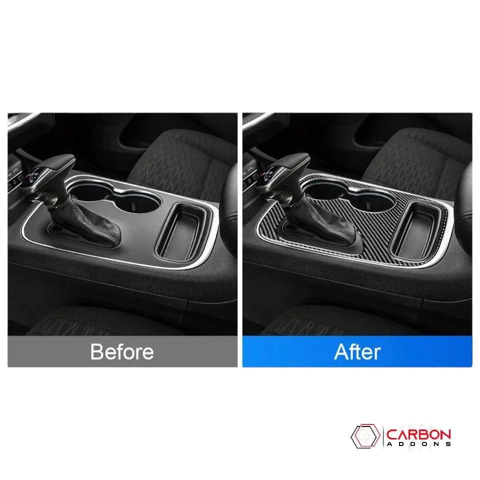 Real Carbon Fiber Center Console Panel Overlay for 2011-2020 Dodge Durango